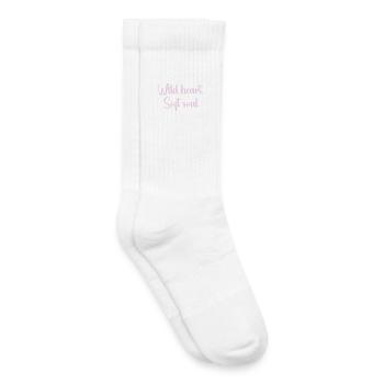 Wildes Herz Sanfte Seele - Kinder Tennissocken - Weiß - Rechts
