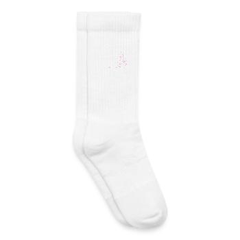 Croquis d’arbre de Noël de lignes roses - Chaussettes de tennis bio enfant - blanc - Droite