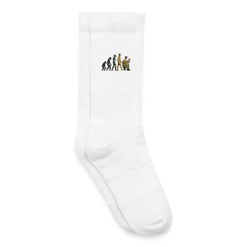 Evolution to Toilet Man Grunge Funny - Kids Tennis Socks - white - Right