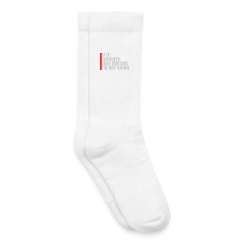 If It Involves Fake Smiling I'm Not Going Saying - Kids Tennis Socks - white - Right