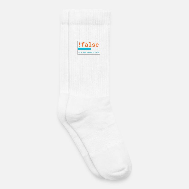 Programmierer Logik: It's funny because it's true - Kinder Tennissocken - Weiß
