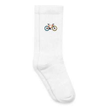 Colourful bicycle in contrasting colours - Kids Tennis Socks - white - Right