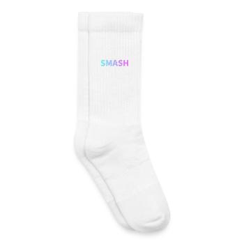 Tennis & Padel Smash Design pour les joueurs - Chaussettes de tennis bio enfant - blanc - Droite