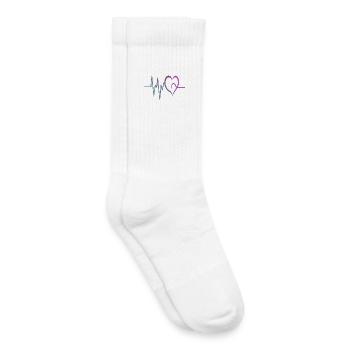 Gradient ECG Heart - Kids Tennis Socks - white - Right
