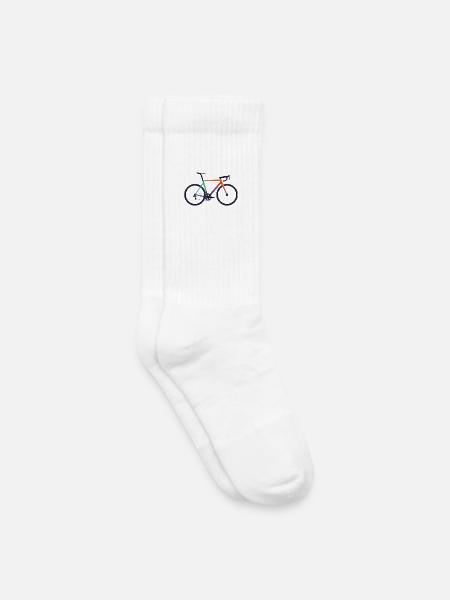 Rennrad_bunt - Kinder Tennissocken - Weiß