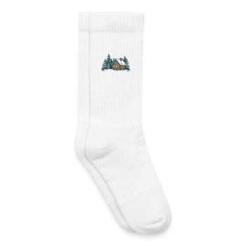 Winter Forest Hut - Kids Tennis Socks - white - Right