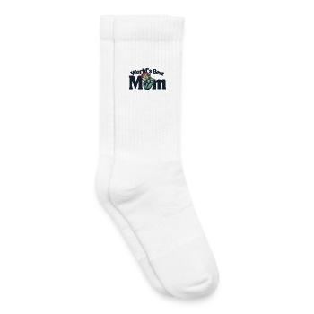 World's Best Mom Floral Emblem - Kinder Tennissocken - Weiß - Rechts
