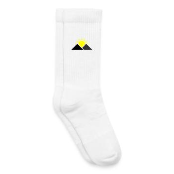 Paysage des montagnes Sun - Chaussettes de tennis bio enfant - blanc - Droite