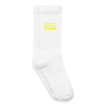 READY FOR THE FROM! (cooking, cheese) - Kids Tennis Socks - white - Right