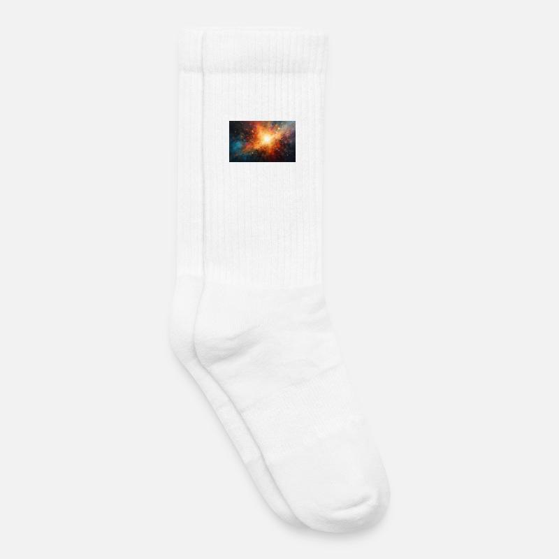 Kosmische Burst-Nebel-Explosion - Kinder Tennissocken - Weiß