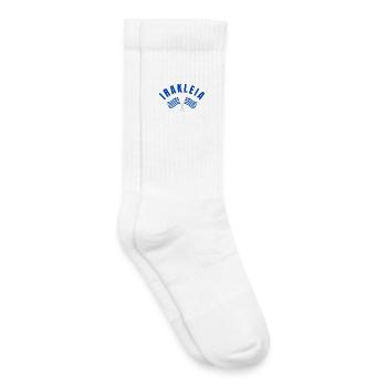 Irakleia Griechische Flaggen-Kreuzungsemblem - Kinder Tennissocken - Weiß - Rechts