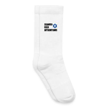 zusammen gegen antisemitism - Kinder Tennissocken - Weiß - Rechts