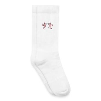 Gift Mother's Day Gift Mom Gifts - Kids Tennis Socks - white - Right