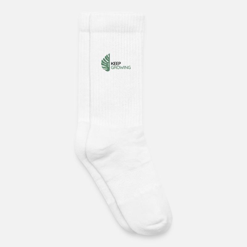 Monstera - Keep Growing - Kids Tennis Socks - white