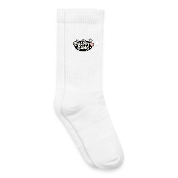 Illustration de faute de frappe de The Happy Gang - Chaussettes de tennis bio enfant - blanc - Droite
