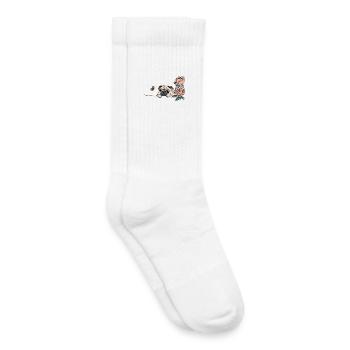 Carlin avec papillon - Chaussettes de tennis bio enfant - blanc - Droite
