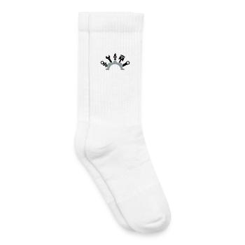 Car Mechanic Tool Logo - Kids Tennis Socks - white - Right