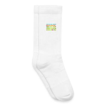 Gewonnen aber trotzdem verloren ! - Kinder Tennissocken - Weiß - Rechts
