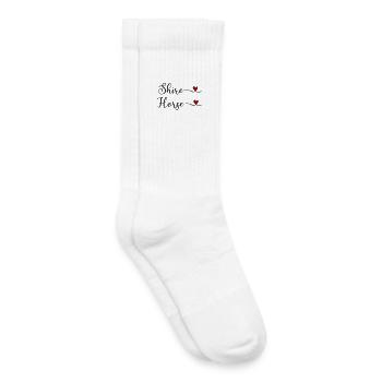 Shire Horse with a Heart - Kids Tennis Socks - white - Right