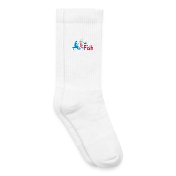poisson - Chaussettes de tennis bio enfant - blanc - Droite