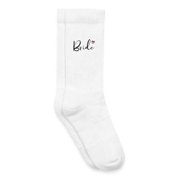 Bride heart hen party gift - Kids Tennis Socks - white - Right