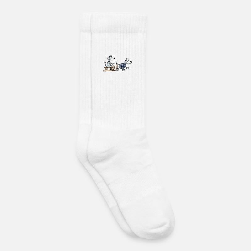Schlittenhund Team - Kinder Tennissocken - Weiß
