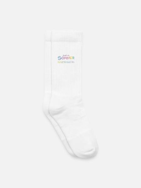 Endlich Sommer: Pastellfarben - Kinder Tennissocken - Weiß