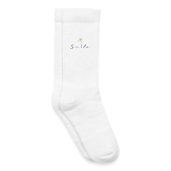 Smile happiness flower Marguerite original - Kids Tennis Socks - white - Right