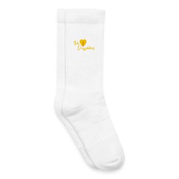 Ich liebe Düsseldorf - Schriftzug - Kinder Tennissocken - Weiß - Rechts