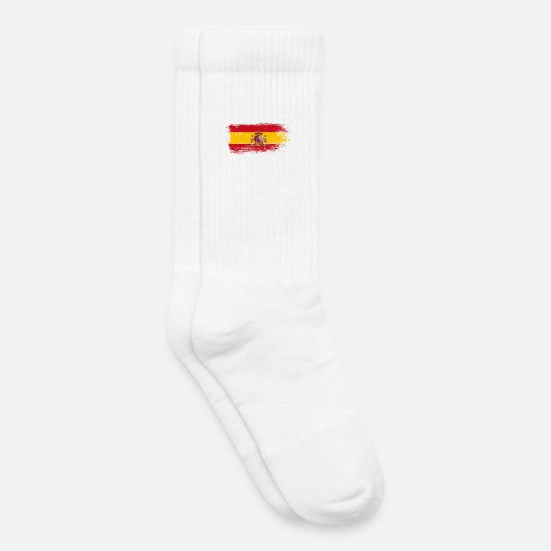 Wappen der spanischen Flagge Splash - Kinder Tennissocken - Weiß