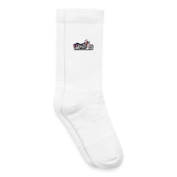 Moto Patriot Chopper avec drapeau - Chaussettes de tennis bio enfant - blanc - Droite