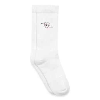 Best Mom of the World Blumen Herz - Kinder Tennissocken - Weiß - Rechts