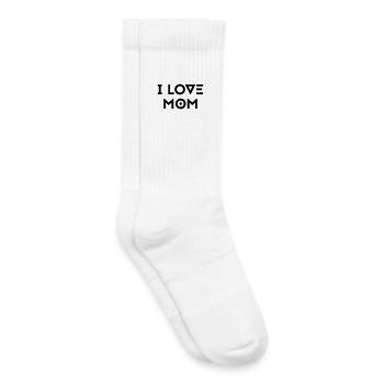 I LOVE MOM - Kids Tennis Socks - white - Right