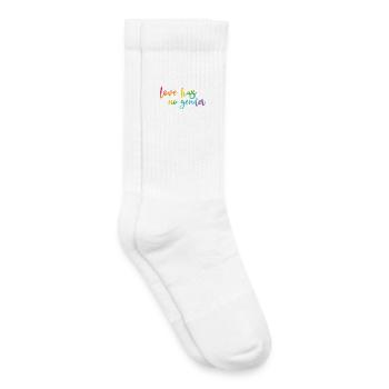 Mois de la fierté - L’amour n’a pas de genre - Chaussettes de tennis bio enfant - blanc - Droite
