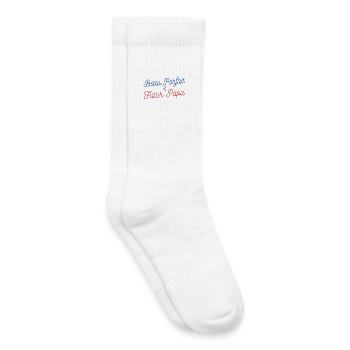 Cadeau original pour Futur Papa - Chaussettes de tennis bio enfant - blanc - Droite
