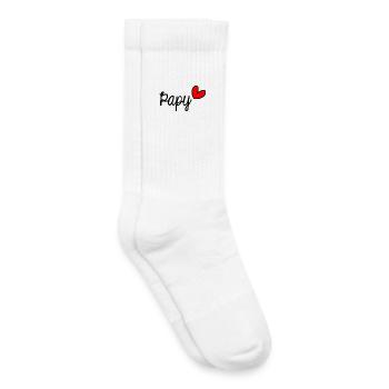 GRANDPA. FATHER'S DAY. HAPPY FATHER'S DAY. I LOVE YOU. - Kids Tennis Socks - white - Right