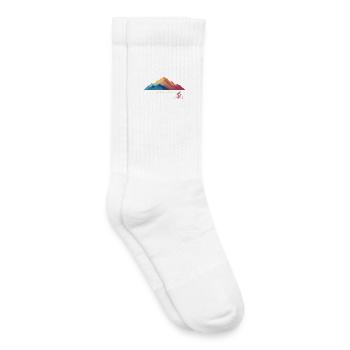Radtour zum Stilfserjoch - Kinder Tennissocken - Weiß - Rechts
