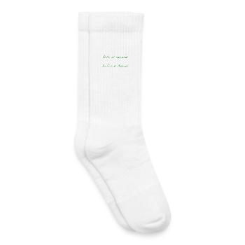 Le silence est parfois la réponse la plus forte - Chaussettes de tennis bio enfant - blanc - Droite