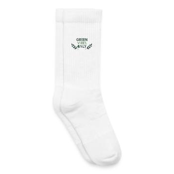 Green Vibes Only Minimal Nature - Kinder Tennissocken - Weiß - Rechts