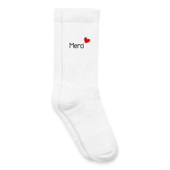 VIELEN DANK. DANKE. JAHRESTAG. GEBURT. RUHESTAND. - Kinder Tennissocken - Weiß - Rechts