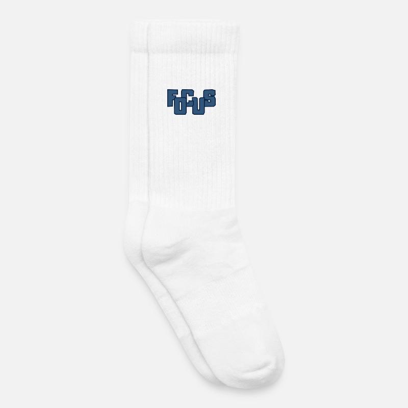 Fools Bold Block Lettering - Kids Tennis Socks - white
