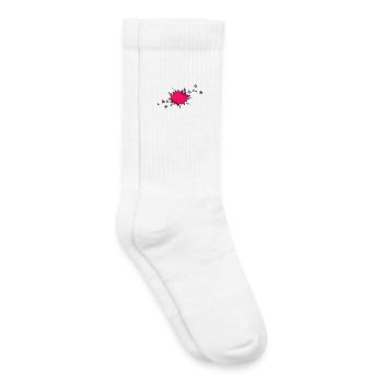 Comic element in black and pink - Kids Tennis Socks - white - Right
