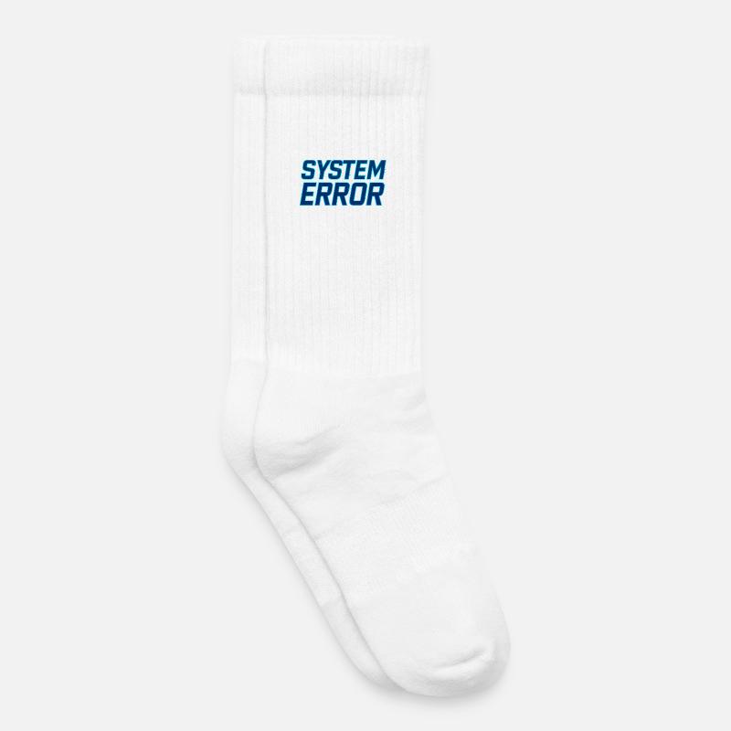 Systemfehler Glitch Design - Kinder Tennissocken - Weiß
