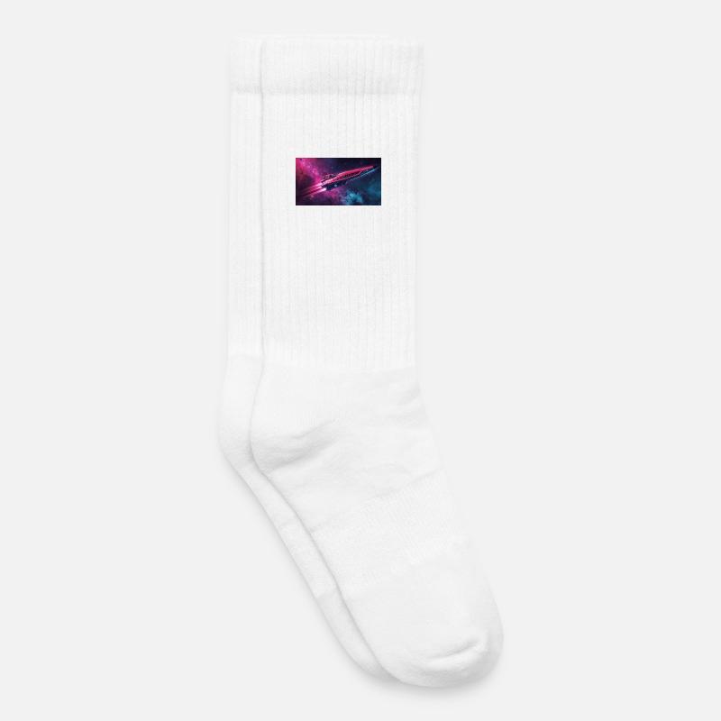 Raumschiff - Kinder Tennissocken - Weiß