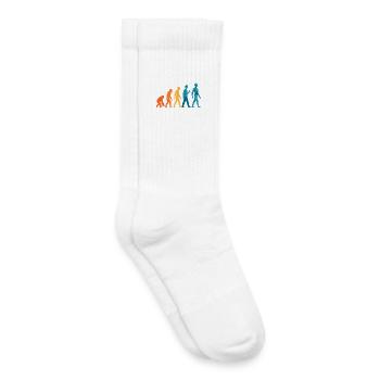 Evolution to Robot Outline - Kids Tennis Socks - white - Right