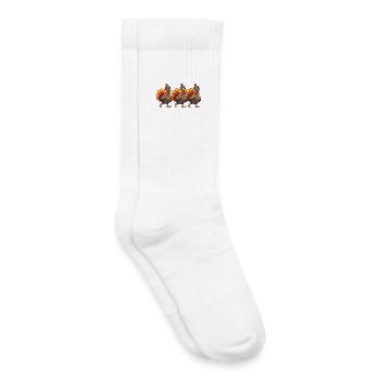 Bébé dinde de Thanksgiving - Chaussettes de tennis bio enfant - blanc - Droite