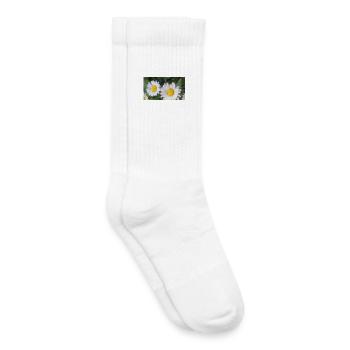 Flair de Printemps Marguerité - Chaussettes de tennis bio enfant - blanc - Droite