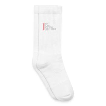 Don't Believe Everything You Think Spruch Weisheit - Kinder Tennissocken - Weiß - Rechts