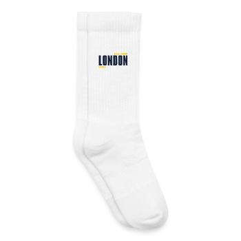 London – England Lyric Design - Kinder Tennissocken - Weiß - Rechts