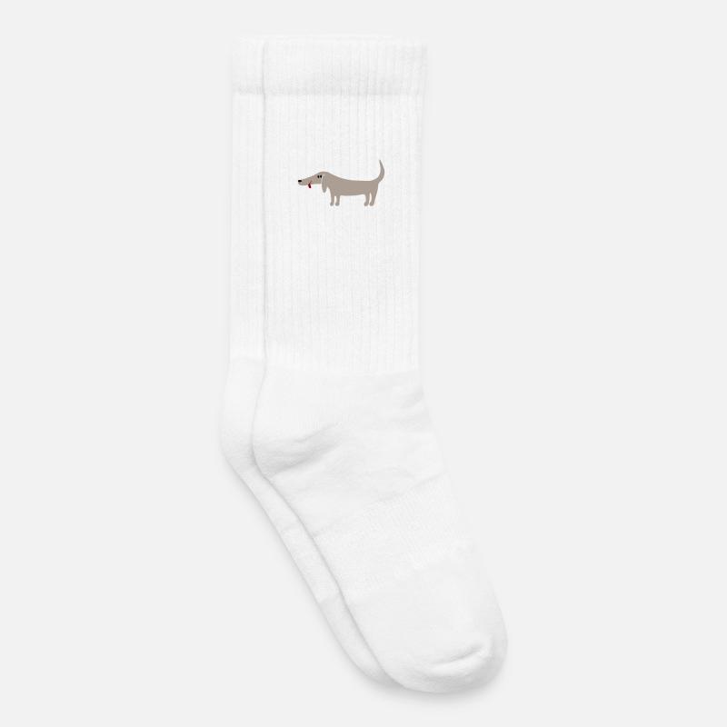 Dackel - Kinder Tennissocken - Weiß